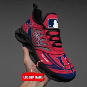 USA MLB Atlanta Braves Max Soul Sneaker Custom Name 88K2023