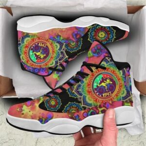 Vintage Mandala Mushroom Colorful All Over Printed Air Jordan 13 Sneakers