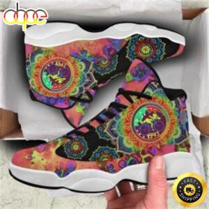 Vintage Mandala Mushroom Colorful All Over Printed Air Jordan 13 Sneakers