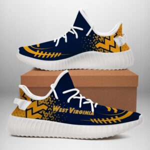 West Virginia Mountaineers Unisex Sneaker Football Custom Shoes West Virginia Mountaineers Yeezy Boo