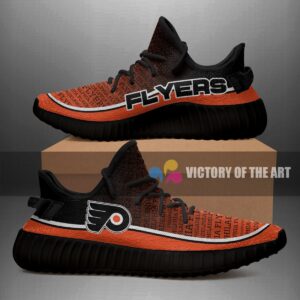 Words In Line Logo Philadelphia Flyers Yeezy Shoes