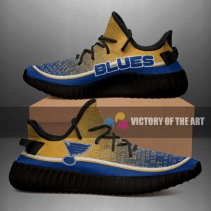 Words In Line Logo St. Louis Blues Yeezy Shoes
