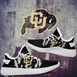 Yeezy Shoes Ncaa Colorado Buffaloes Black Scratch Yeezy Boost Sneakers