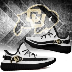Yeezy Shoes Ncaa Colorado Buffaloes White Black Yeezy Boost Sneakers